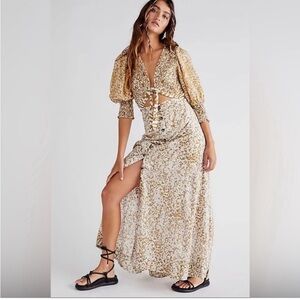 Free People String of Hearts Maxi Dress NWOT